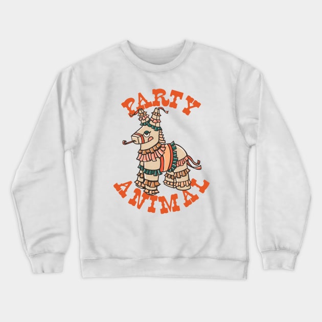 Party Animal: Cinco De Mayo Donkey Pinata Crewneck Sweatshirt by The Whiskey Ginger